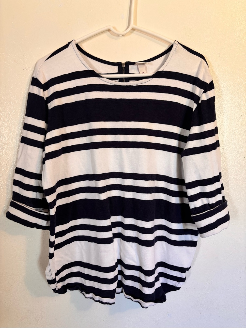 Merona Black & White Striped Scoop Neck Tunic